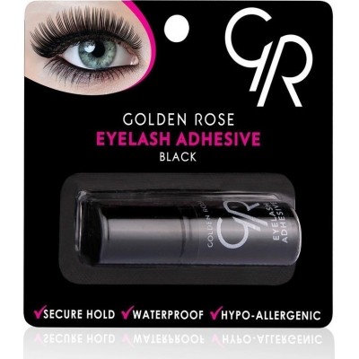 GOLDEN ROSE Eyelash Adhesive - Αδιάβροχη Μαύρη Κόλλα Για Ψεύτικες Βλεφαρίδες 3ml